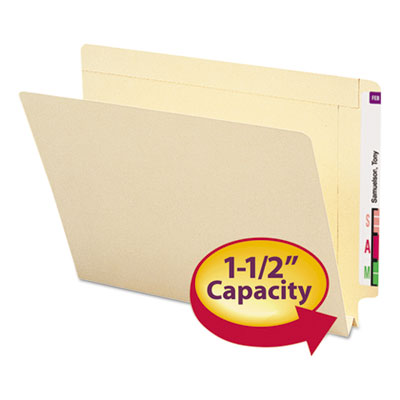 Smead™ Heavyweight Manila End Tab Expansion Folders, Straight Tabs, Letter Size, 1.5" Expansion, 50/Box OrdermeInc OrdermeInc