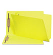 Smead™ Heavyweight Colored End Tab Fastener Folders, 0.75" Expansion, 2 Fasteners, Legal Size, Yellow Exterior, 50/Box OrdermeInc OrdermeInc