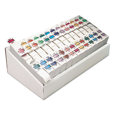 A-Z Color-Coded End Tab Filing Labels, A-Z, 1 x 1.25, White, 500/Roll, 26 Rolls/Box OrdermeInc OrdermeInc