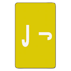 AlphaZ Color-Coded Second Letter Alphabetical Labels, J, 1 x 1.63, Yellow, 10/Sheet, 10 Sheets/Pack OrdermeInc OrdermeInc