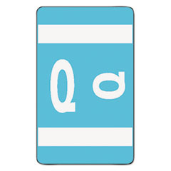 AlphaZ Color-Coded Second Letter Alphabetical Labels, Q, 1 x 1.63, Light Blue, 10/Sheet, 10 Sheets/Pack OrdermeInc OrdermeInc