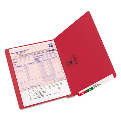 Smead™ Shelf-Master Reinforced End Tab Colored Folders, Straight Tabs, Letter Size, 0.75" Expansion, Red, 100/Box OrdermeInc OrdermeInc