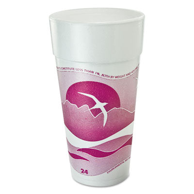 Horizon Hot/Cold Foam Drinking Cups, 24 oz, Mauve, 20/Bag, 25 Bags/Carton OrdermeInc OrdermeInc