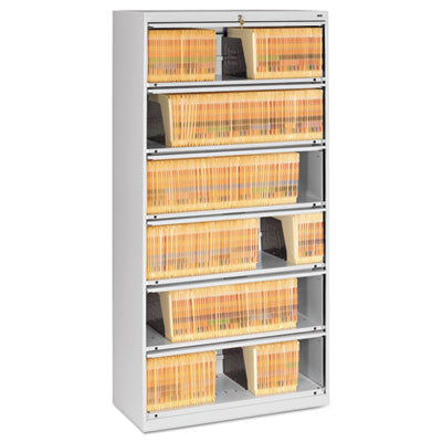 Fixed Shelf Enclosed-Format Lateral File for End-Tab Folders, 6 Legal/Letter File Shelves, Light Gray, 36" x 16.5" x 75.25" OrdermeInc OrdermeInc