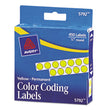 Handwrite-Only Permanent Self-Adhesive Round Color-Coding Labels in Dispensers, 0.25" dia, Yellow, 450/Roll, (5792) OrdermeInc OrdermeInc