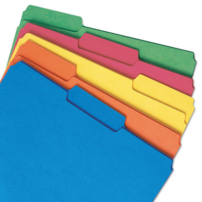 Smead™ Interior File Folders, 1/3-Cut Tabs: Assorted, Letter Size, 0.75" Expansion, Assorted Colors, 100/Box OrdermeInc OrdermeInc