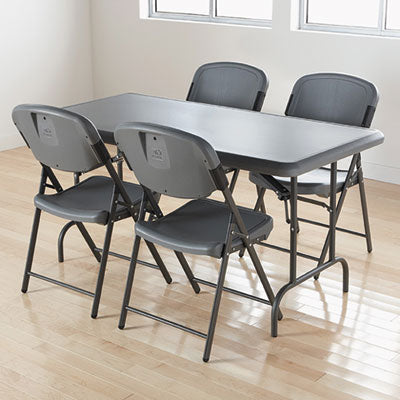 IndestrucTable Industrial Folding Table, Rectangular, 60" x 30" x 29", Charcoal OrdermeInc OrdermeInc