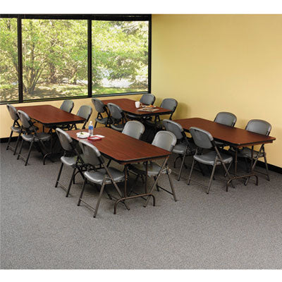 OfficeWorks Commercial Wood-Laminate Folding Table, Rectangular, 72" x 30" x 29", Mahogany OrdermeInc OrdermeInc