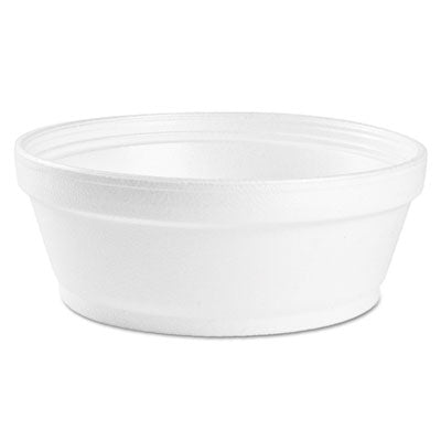 DART Foam Container, Squat, 8 oz, 4.63" Diameter x 1.13"h, White, 500/Carton - OrdermeInc