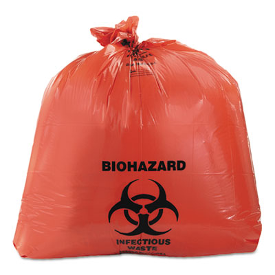 Healthcare Biohazard Printed Can Liners, 40-45 gal, 3 mil, 40" x 46", Red, 75/Carton OrdermeInc OrdermeInc