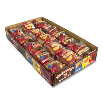 OTIS SPUNKMEYER Muffins Variety Pack, Assorted Flavors, 4 oz Pack, 15 Packs/Carton, Ships in 1-3 Business Days - OrdermeInc