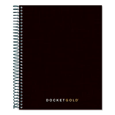 TOPS™ Docket Gold Planner, 1-Subject, Narrow Rule, Black Cover, (70) 8.5 x 6.75 Sheets OrdermeInc OrdermeInc