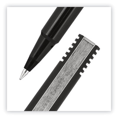 uniball® Roller Ball Pen, Stick, Extra-Fine 0.5 mm, Black Ink, Black Matte Barrel, Dozen OrdermeInc OrdermeInc