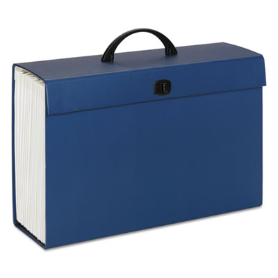 Smead™ Expanding File Box, 16.63" Expansion, 19 Sections, Twist-Lock Latch Closure, 2/5-Cut Tabs, Legal Size, Blue OrdermeInc OrdermeInc