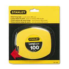 STANLEY BOSTITCH Long Tape Measure, 1/8" Graduations, 100 ft, Yellow - OrdermeInc