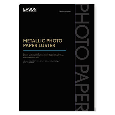 Professional Media Metallic Luster Photo Paper, 5.5 mil, 13 x 19, White, 25/Pack OrdermeInc OrdermeInc