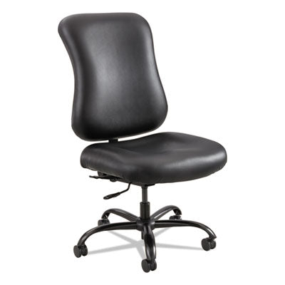 Optimus High Back Big and Tall Chair, Vinyl, Supports Up to 400 lb, 19" to 22" Seat Height, Black OrdermeInc OrdermeInc