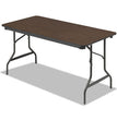 OfficeWorks Classic Wood-Laminate Folding Table, Curved Legs, Rectangular, 60" x 30" x 29", Walnut OrdermeInc OrdermeInc