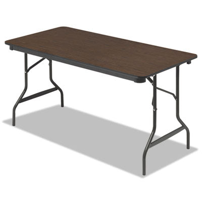 OfficeWorks Classic Wood-Laminate Folding Table, Curved Legs, Rectangular, 60" x 30" x 29", Walnut OrdermeInc OrdermeInc