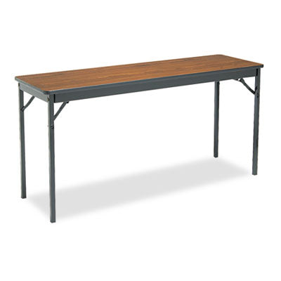 Special Size Folding Table, Rectangular, 60w x 18d x 30h, Walnut/Black OrdermeInc OrdermeInc