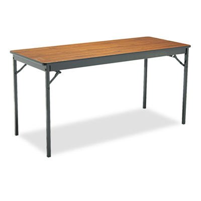 Special Size Folding Table, Rectangular, 60w x 24d x 30h, Walnut/Black OrdermeInc OrdermeInc