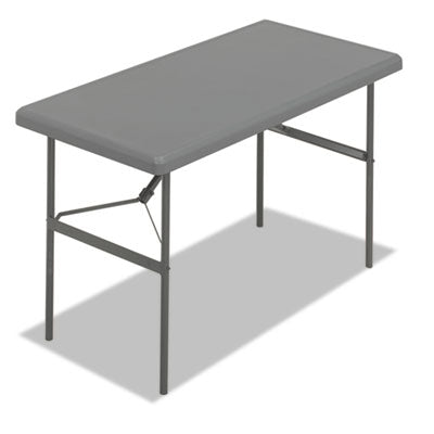 IndestrucTable Classic Folding Table, Rectangular, 48" x 24" x 29", Charcoal OrdermeInc OrdermeInc