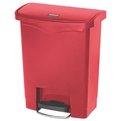 Streamline Resin Step-On Container, Front Step Style, 8 gal, Polyethylene, Red OrdermeInc OrdermeInc