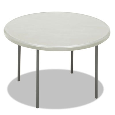 IndestrucTable Classic Folding Table, Round, 48" x 29", Platinum OrdermeInc OrdermeInc
