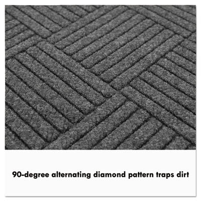 EcoGuard Diamond Floor Mat, Double Fan, 36 x 96, Charcoal OrdermeInc OrdermeInc