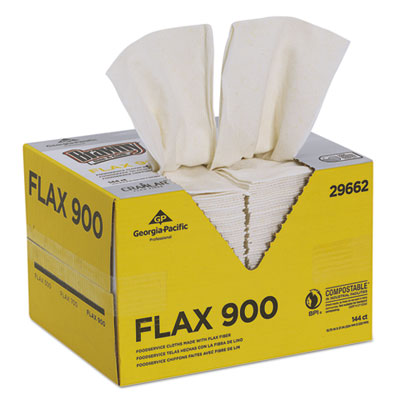 Dine-A-Cloth FLAX Foodservice Wipers, 1-Ply, 12.75 x 21, White, 144/Box OrdermeInc OrdermeInc