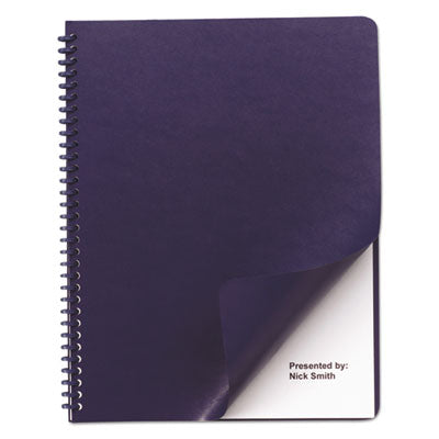 Leather-Look Presentation Covers for Binding Systems, Navy, 11.25 x 8.75, Unpunched, 100 Sets/Box OrdermeInc OrdermeInc