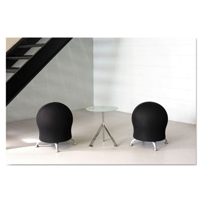 Zenergy Ball Chair, Backless, Supports Up to 250 lb, Black Fabric Seat, Silver Base OrdermeInc OrdermeInc