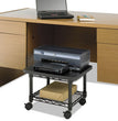 SAFCO PRODUCTS Underdesk Printer/Fax Stand, Engineered Wood, 2 Shelves, 19" x 16" x 13.5", Black