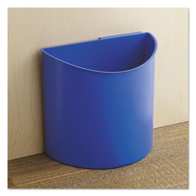 Safco® Desk-Side Recycling Receptacle, 3 gal, Plastic, Black/Blue OrdermeInc OrdermeInc