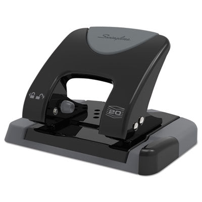 20-Sheet SmartTouch Two-Hole Punch, 9/32" Holes, Black/Gray OrdermeInc OrdermeInc