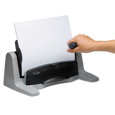 40-Sheet LightTouch Heavy-Duty Two- to Seven-Hole Punch, 9/32" Holes, Black/Gray OrdermeInc OrdermeInc