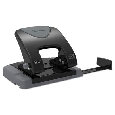 20-Sheet SmartTouch Two-Hole Punch, 9/32" Holes, Black/Gray OrdermeInc OrdermeInc