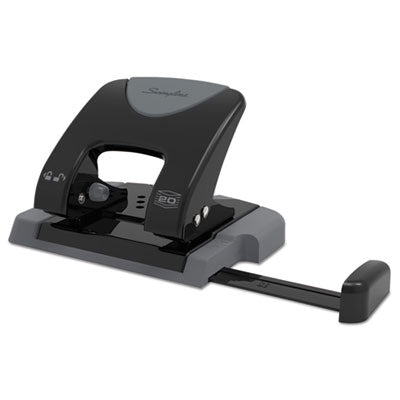 20-Sheet SmartTouch Two-Hole Punch, 9/32" Holes, Black/Gray OrdermeInc OrdermeInc