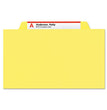 Smead™ Top Tab Classification Folders, Four SafeSHIELD Fasteners, 2" Expansion, 1 Divider, Letter Size, Yellow Exterior, 10/Box OrdermeInc OrdermeInc