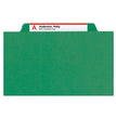 6-Section Pressboard Top Tab Pocket Classification Folders, 6 SafeSHIELD Fasteners, 2 Dividers, Legal Size, Green, 10/Box OrdermeInc OrdermeInc