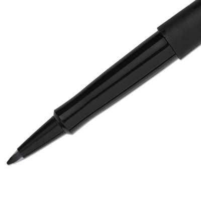 Paper Mate® Point Guard Flair Felt Tip Porous Point Pen, Stick, Medium 0.7 mm, Black Ink, Black Barrel, Dozen OrdermeInc OrdermeInc