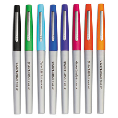SANFORD Flair Felt Tip Porous Point Pen, Stick, Extra-Fine 0.4 mm, Assorted Ink and Barrel Colors, 8/Pack - OrdermeInc