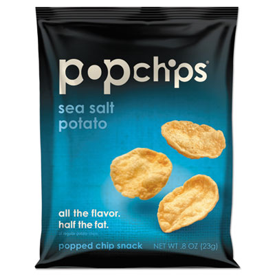 popchips® Potato Chips, Sea Salt Flavor, 0.8 oz Bag, 24/Carton OrdermeInc OrdermeInc