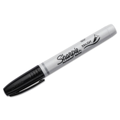 SANFORD Brush Tip Permanent Marker, Medium Brush Tip, Black, Dozen - OrdermeInc