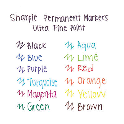 Ultra Fine Tip Permanent Marker, Ultra-Fine Needle Tip, Assorted Colors, Dozen OrdermeInc OrdermeInc