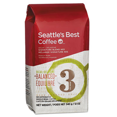 Level 3 Whole Bean Coffee, Decaffeinated, 12 oz Pack, 6/Carton OrdermeInc OrdermeInc