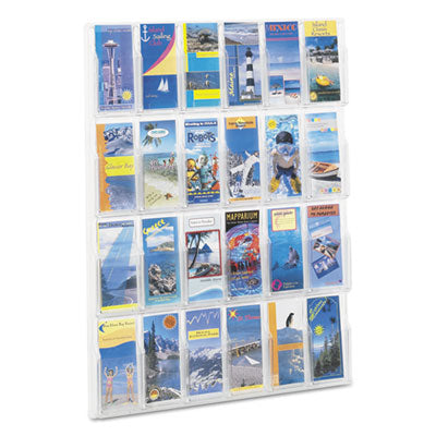 Reveal Clear Literature Displays, 24 Compartments, 30w x 2d x 41h, Clear OrdermeInc OrdermeInc