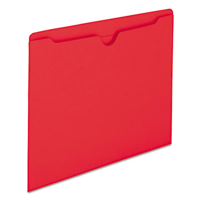 Colored File Jackets with Reinforced Double-Ply Tab, Straight Tab, Letter Size, Red, 100/Box OrdermeInc OrdermeInc