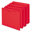 Colored File Jackets with Reinforced Double-Ply Tab, Straight Tab, Letter Size, Red, 100/Box OrdermeInc OrdermeInc