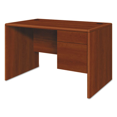 10700 Series Single Pedestal Desk with Three-Quarter Height Right Pedestal, 48" x 30" x 29.5", Cognac OrdermeInc OrdermeInc